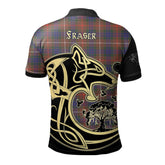 Fraser Hunting Modern Tartan Polo Shirt Viking Wolf